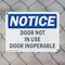 Signmission Door Not In Use Door Inoperable, 10 in W x Rectangle, Plastic OS-2PACK-NS-P-710-L-11513 - alternate 7